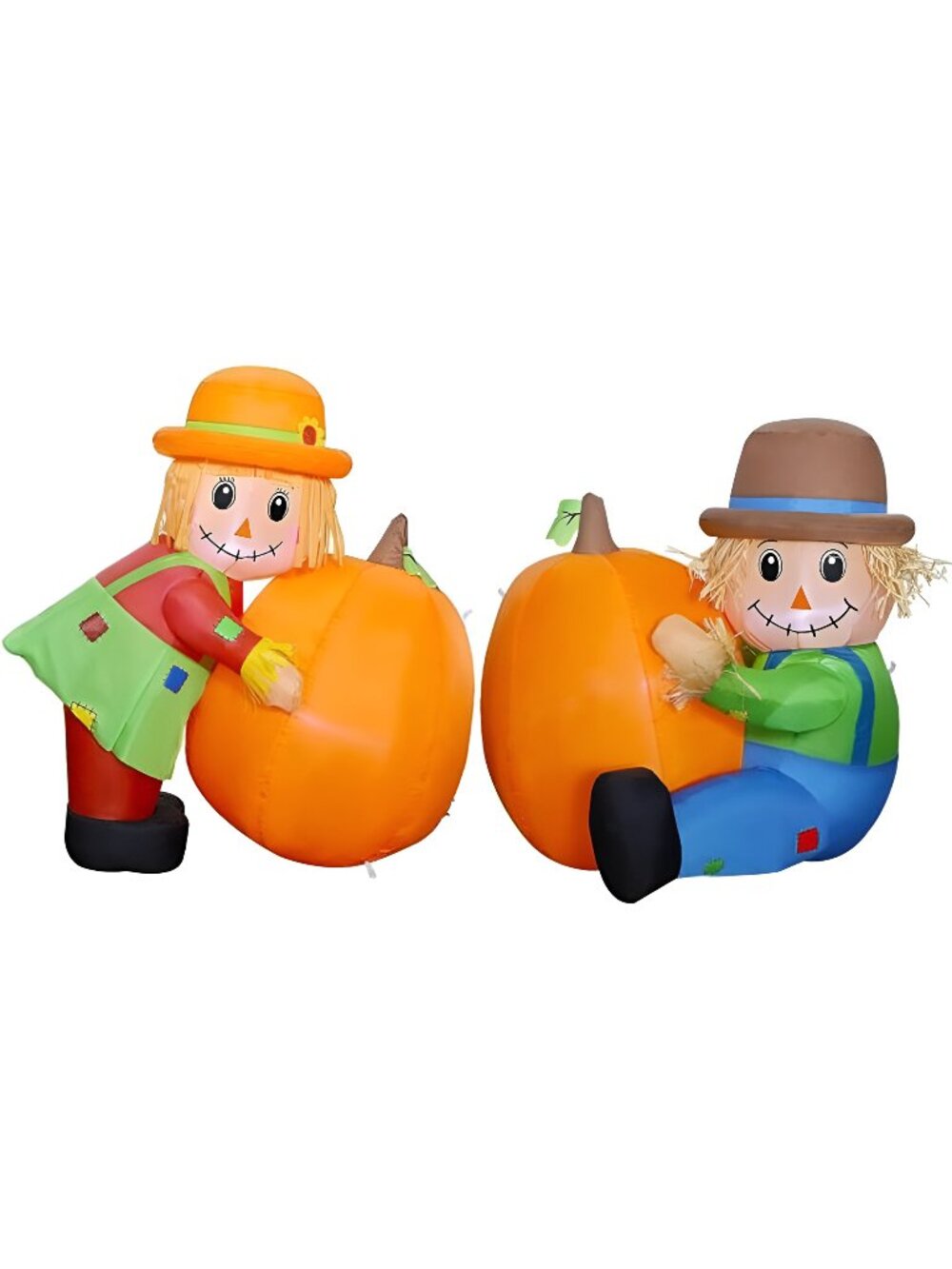 Thanksgiving Inflatable Decoration, Set of 2 Air Blown Scarecrow